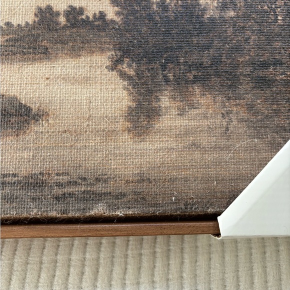 Hearth & Hand with Magnolia Horizontal Landscape Lake Burlap Framed Wall Art - Picture 6 of 16